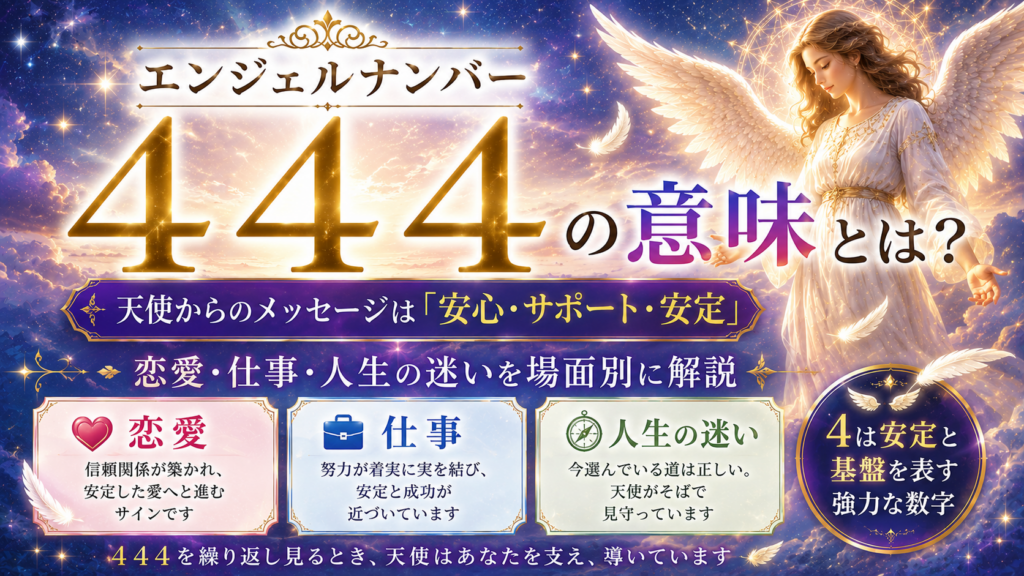 エンジェルナンバー444の意味とは？