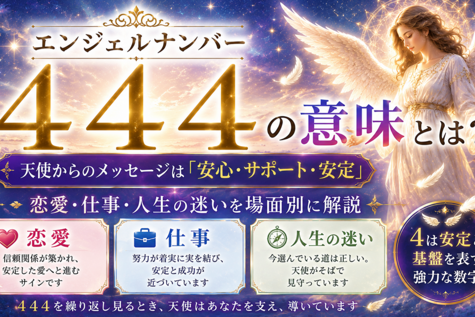 エンジェルナンバー444の意味とは？