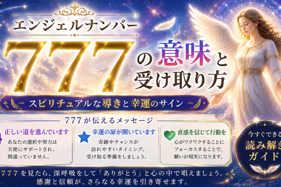 エンジェルナンバー777の意味