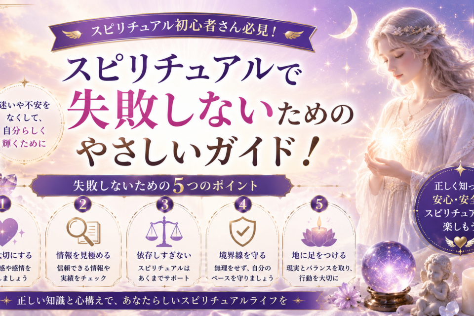 スピリチュアルで失敗しないためのやさしいガイド！よくあるミスと回避策