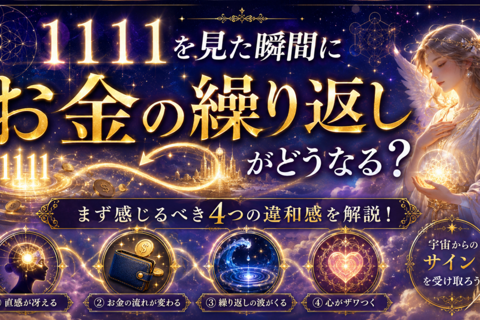 1111を見た瞬間にあなたの「お金の繰り返し」がどうなる？まず感じるべき4つの違和感を解説！