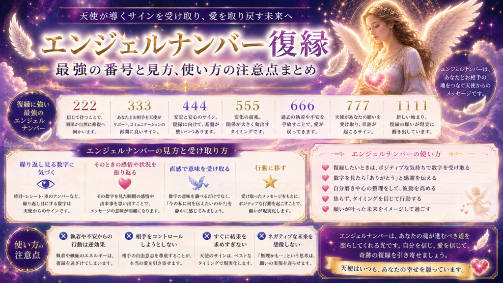 エンジェルナンバー復縁