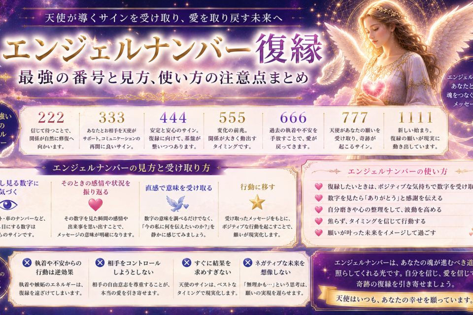 エンジェルナンバー復縁