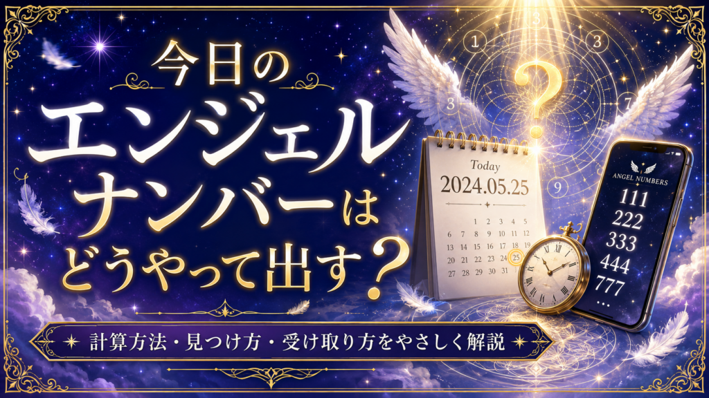 今日のエンジェルナンバーはどうやって出す？