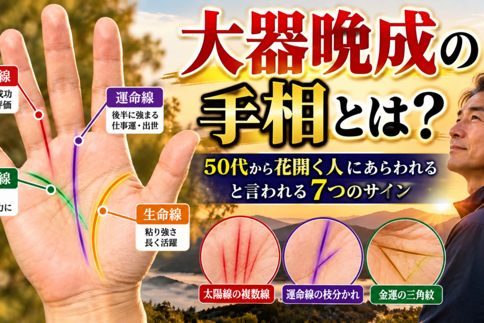 大器晩成を示す手相