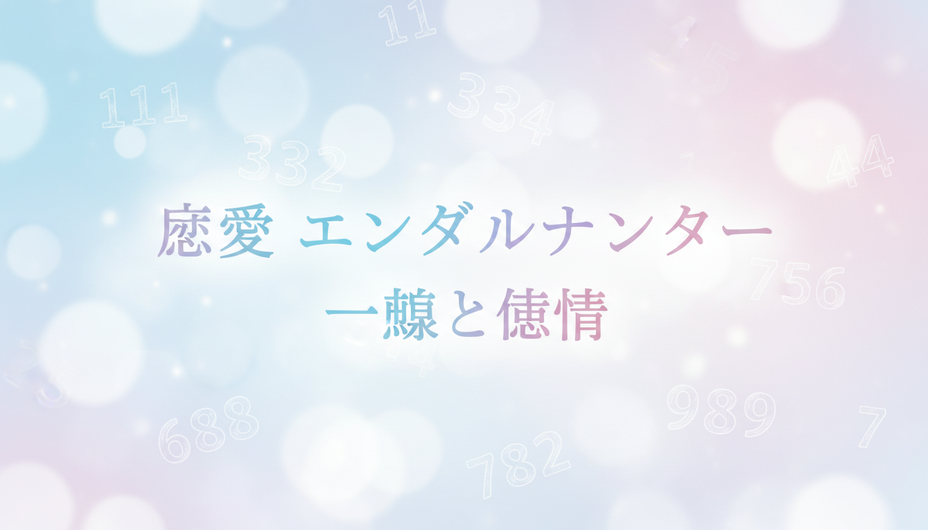 【恋愛向け】エンジェルナンバー一覧と意味｜初心者でも安心して読み解くコツ