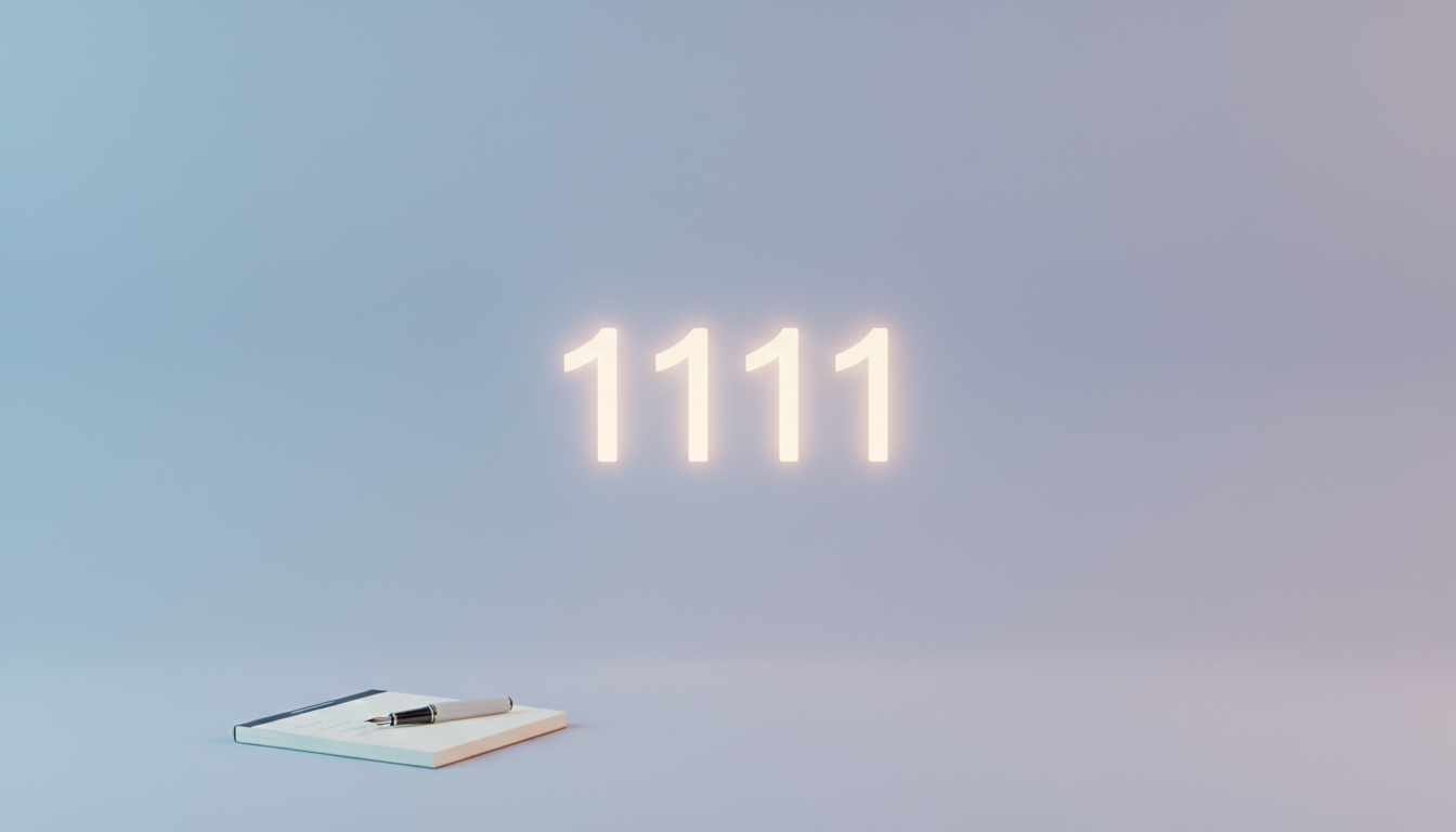 エンジェルナンバー1111をよく見るときの意味と受け取り方｜焦らず“今の自分”を整えるヒント