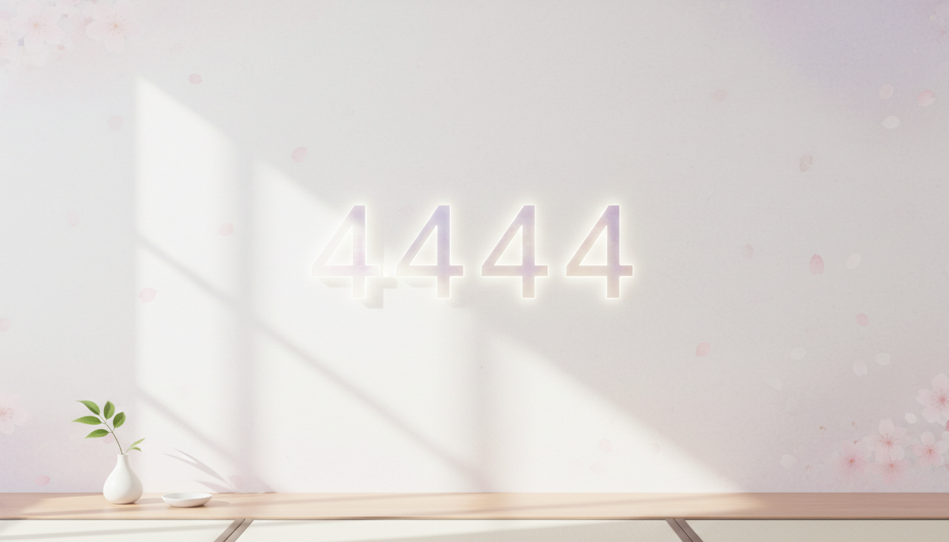 エンジェルナンバー4444の意味とは？「安心して整える」ための受け取り方