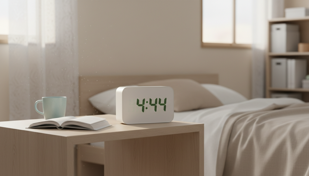 エンジェルナンバー444を時計で見るとき：よくある状況とやさしい解釈