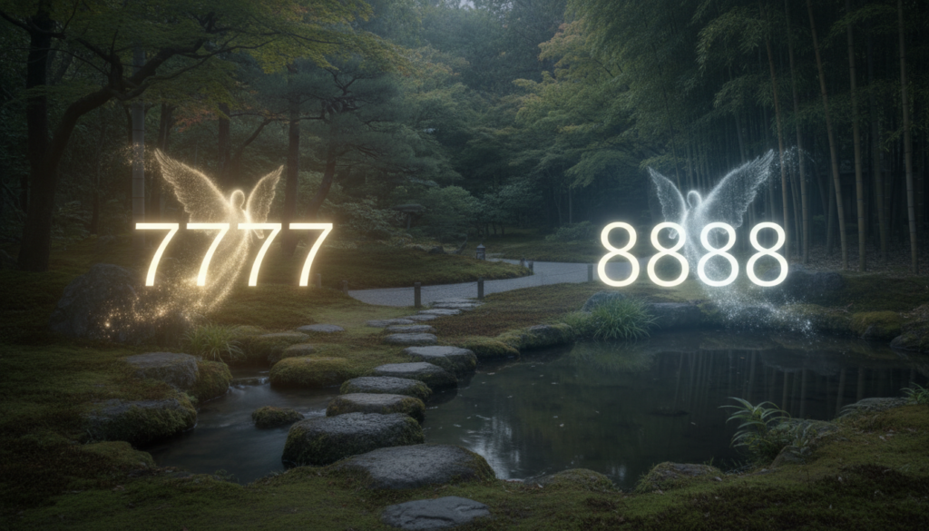エンジェルナンバー7777と8888の意味と違い｜同じ“気づき”でも受け取り方が少し違う