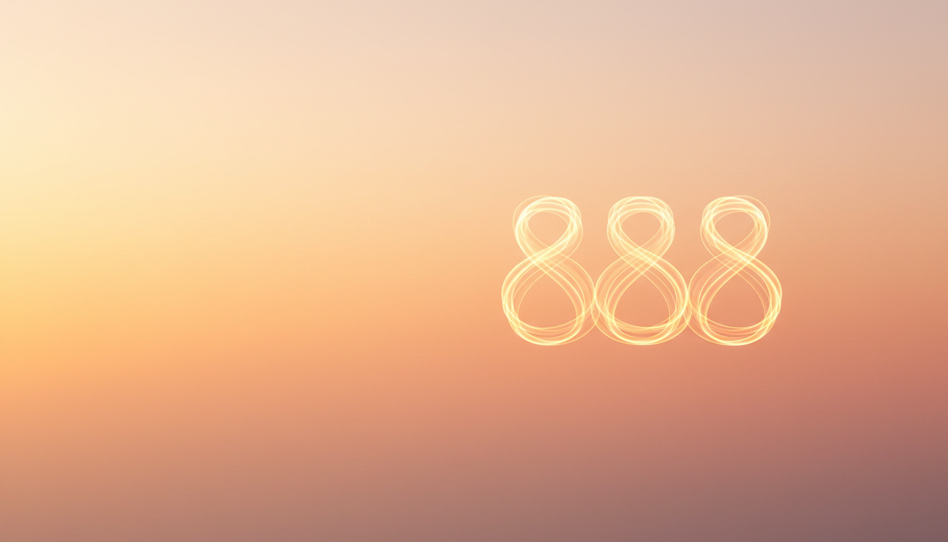 エンジェルナンバー888の意味とメッセージ｜「始める流れ」をやさしく受け取るヒント