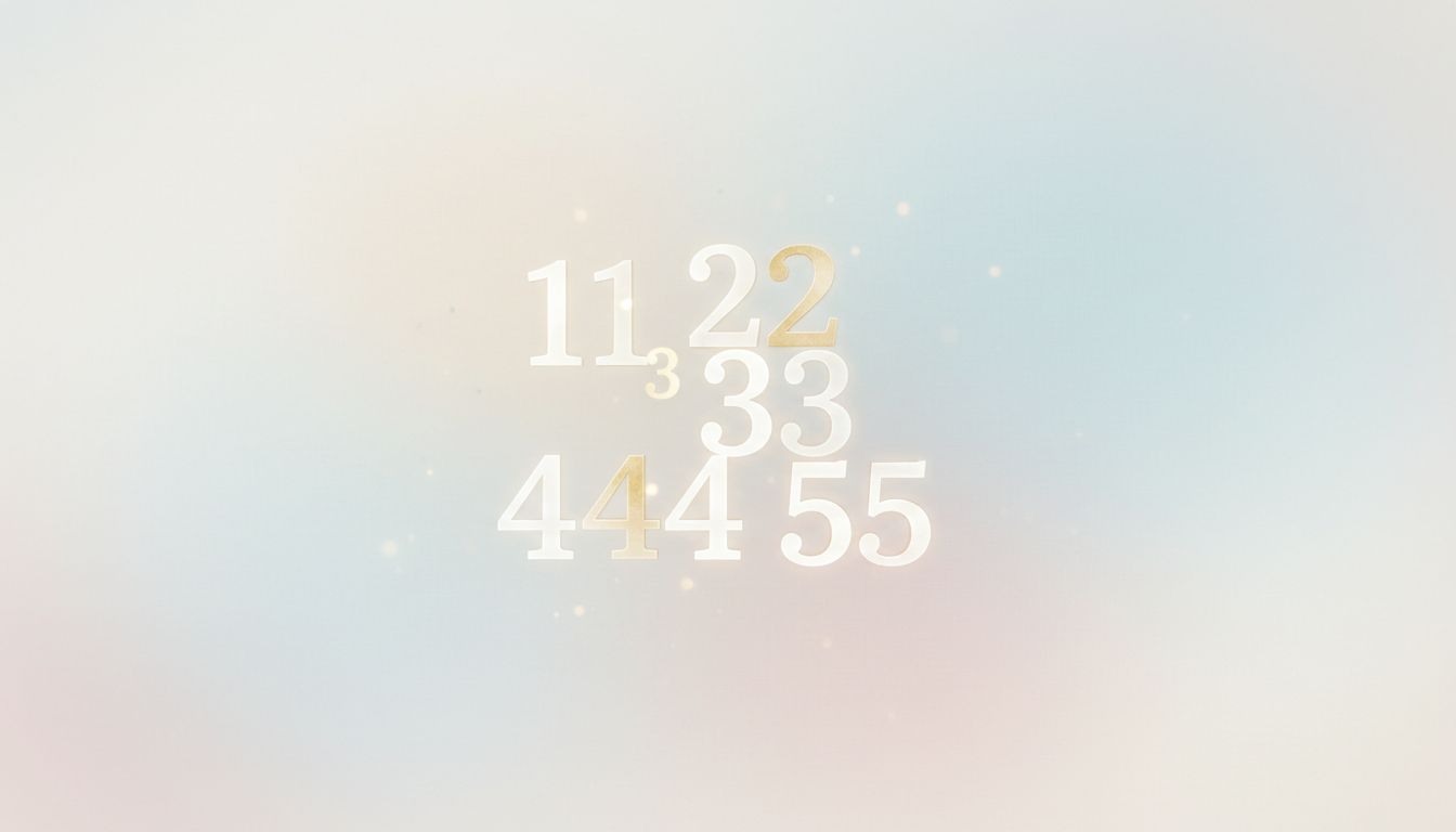 エンジェルナンバー一覧｜主要ナンバーと簡単な意味（迷わない見方つき）