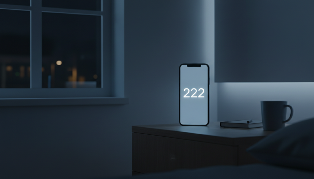 エンジェルナンバー「222」を夜中に見る意味：ツインレイとの関係をやさしく整理