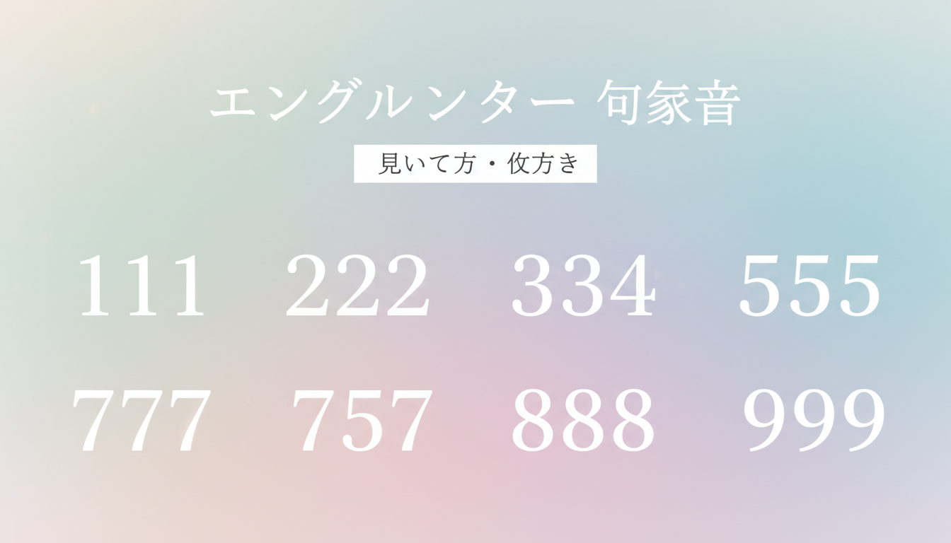 エンジェルナンバー「画像集」—見つけ方・選び方・日常での使い方