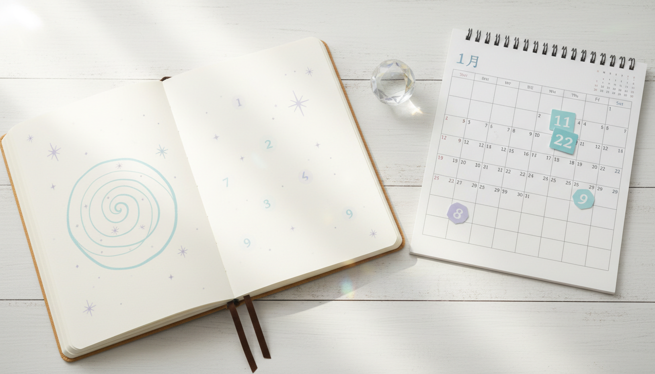 エンジェルナンバーを「今日の日付」から出す方法｜計算手順と読み方のコツ