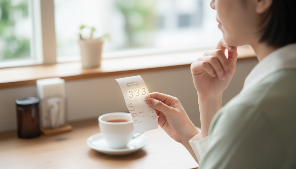 レシートに出るエンジェルナンバーの意味｜見る数字を安心して読み解く手順