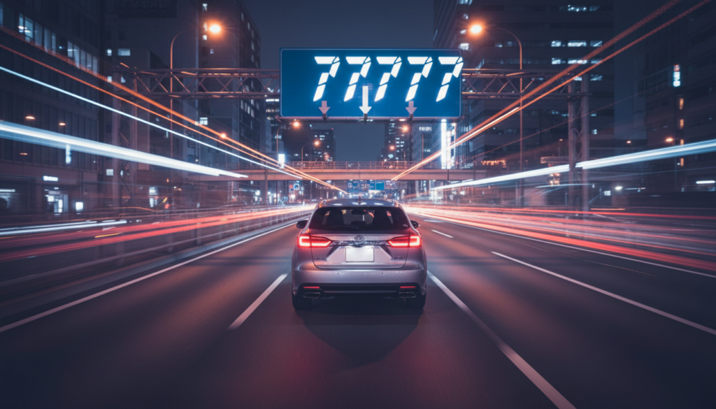 車で見かけた「7777」—エンジェルナンバーの意味の受け取り方（焦らず自分のペースで）